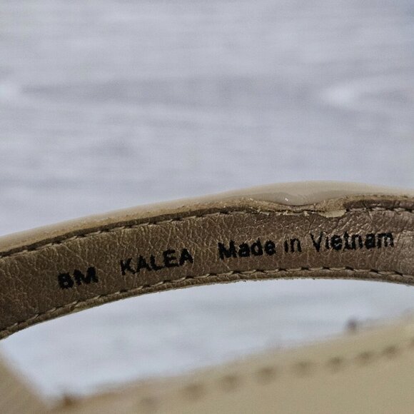 Life Stride Kalea Womens Dress Pump Pointed Toe Taupe Heel Elastic Straps Size 8 - Picture 5 of 15